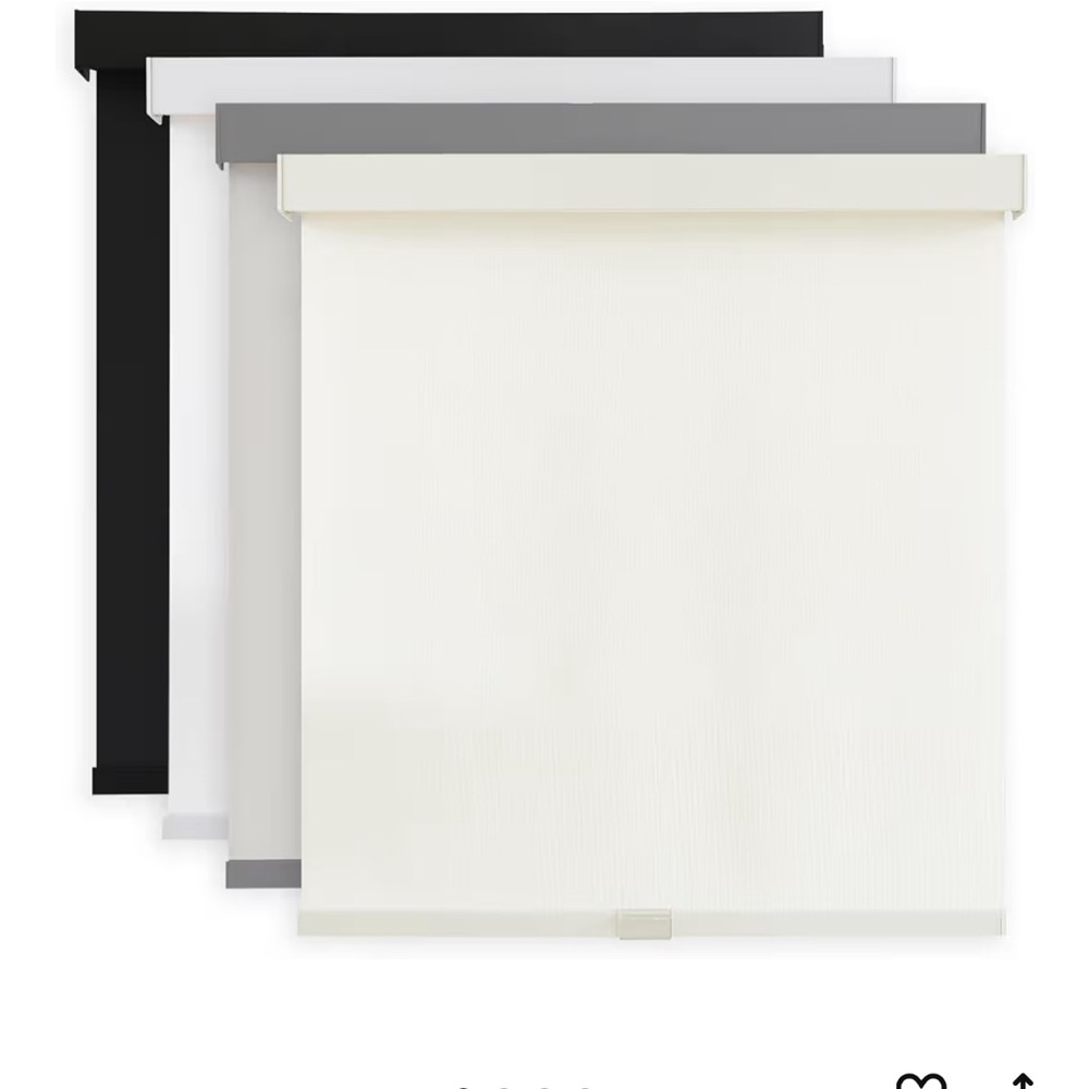 Light Filtering Roller Shades Cordless Blinds UV Protection 22" W x 72" H, Ivory
